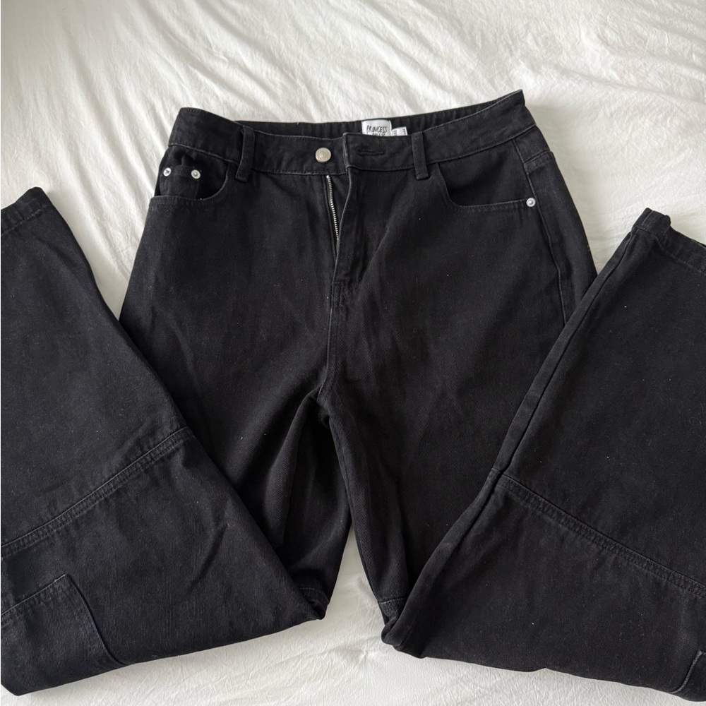 Princes Polly Black Cargo Jeans